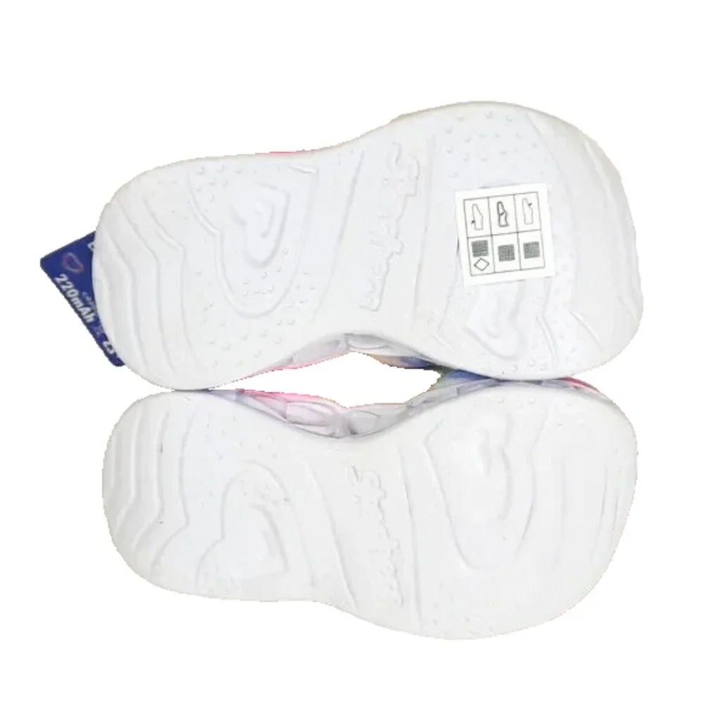 Skechers Heart Lights Sandals Tie Dye Toddler Size 5 Light Up NEW with Tags